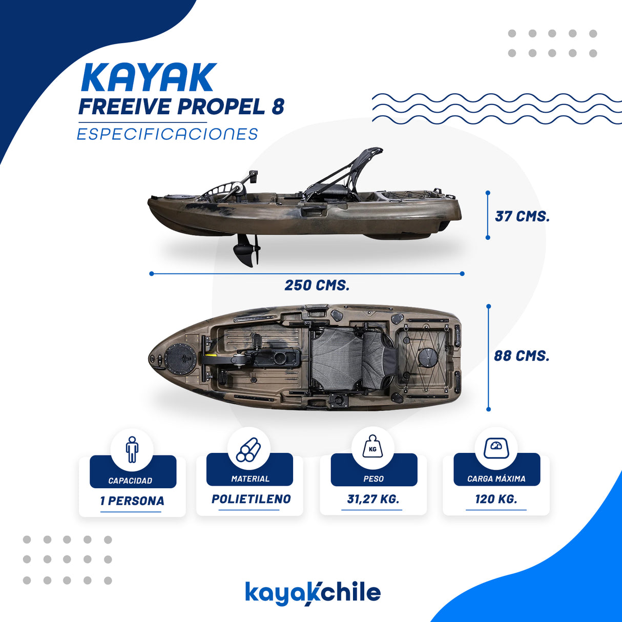 Kayak Freeive Propel 8