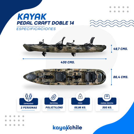 Kayak Pedal Craft Doble 14