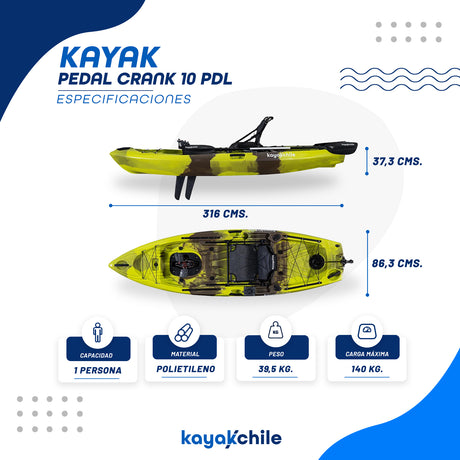 Kayak Pedal Crank 10 PDL