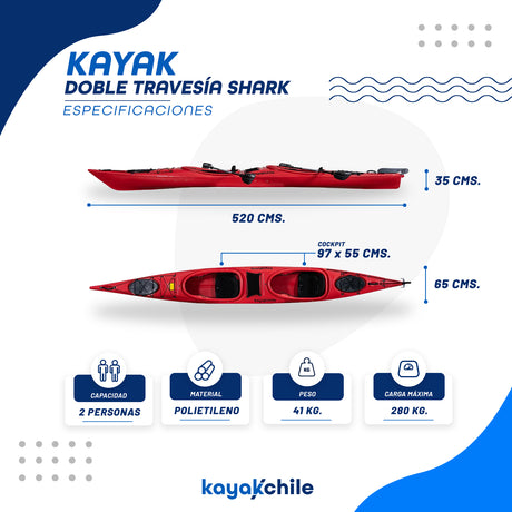 Kayak Travesía Doble Shark