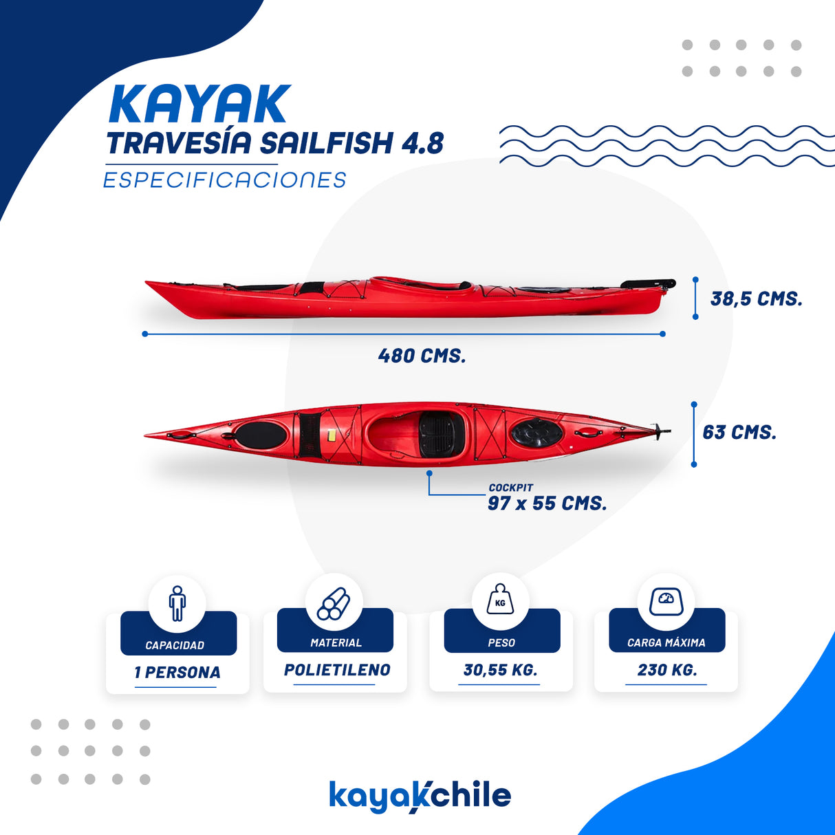 Kayak Travesía Sailfish 4.8