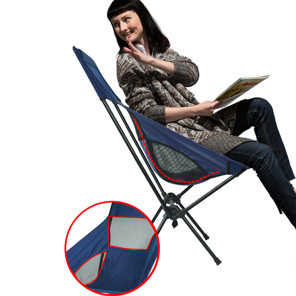 Silla Plegable Moon Alta Camping Azul