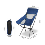 Silla Plegable Moon Alta Camping Azul