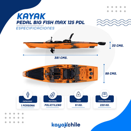 Kayak Pedal Big Fish Max 125 PDL